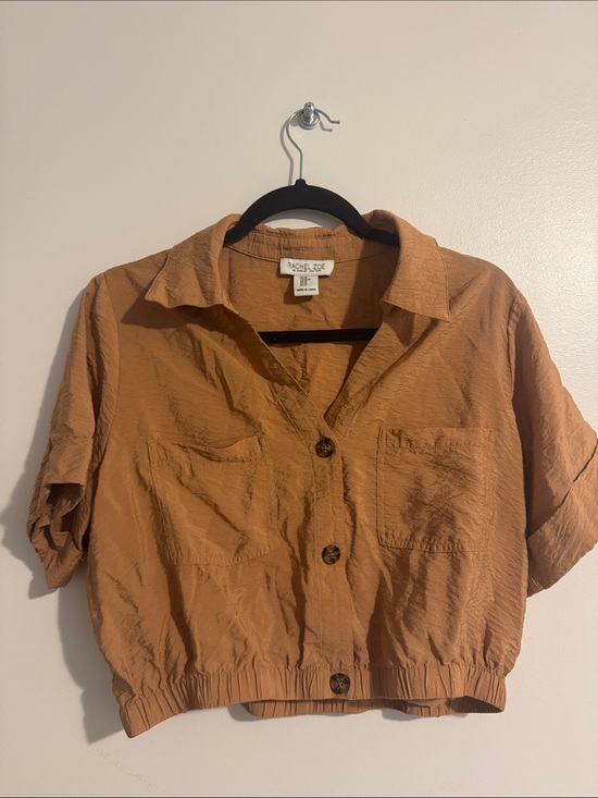 Rachel Zoe Tops - Rachel Zoe Cropped Button-Front Shirt Jacket